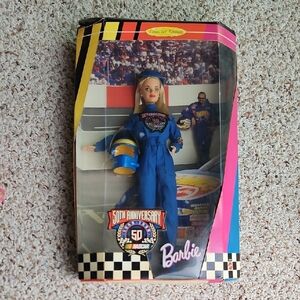 Barbie 50th Anniversary NASCAR Doll - Blue